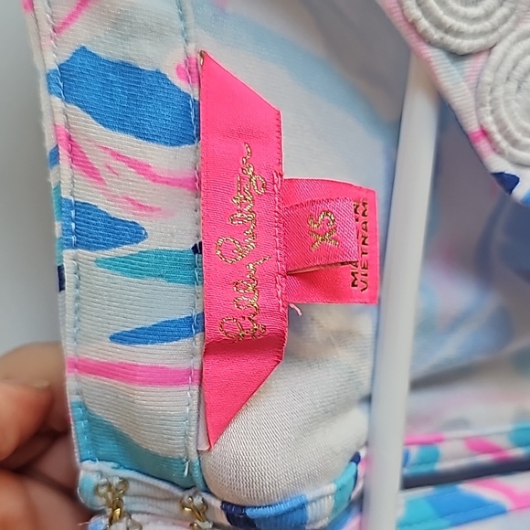 Lilly Pulitzer Rebel Skort Dress Romper In Skim Bkue Reel Nautical Anchors XS - Picture 3 of 11